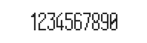 5×12数字点阵字体 ddN512AB0656