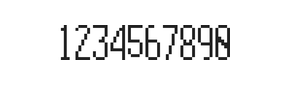 5×12数字点阵字体 ddN512AB0657