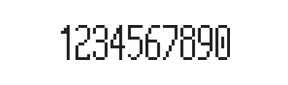 5×12数字点阵字体 ddN512AB0660