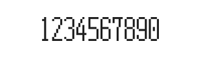 5×12数字点阵字体 ddN512AB0663