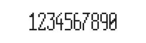 5×12数字点阵字体 ddN512AB0667