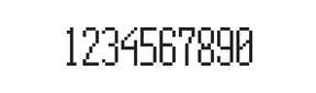 5×12数字点阵字体 ddN512AB0668