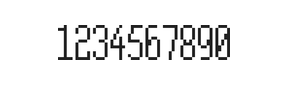 5×12数字点阵字体 ddN512AB0675