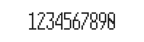 5×12数字点阵字体 ddN512AB0677