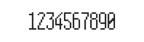5×12数字点阵字体 ddN512AB0680
