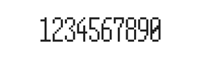 5×12数字点阵字体 ddN512AB0686