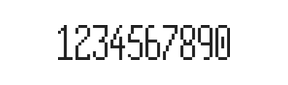 5×12数字点阵字体 ddN512AB0689