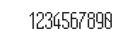 5×12数字点阵字体 ddN512AB0693