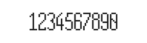 5×12数字点阵字体 ddN512AB0695