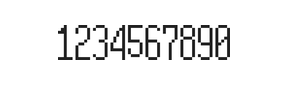 5×12数字点阵字体 ddN512AB0697