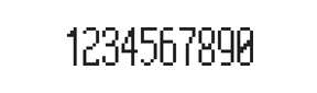 5×12数字点阵字体 ddN512AB0700