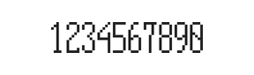 5×12数字点阵字体 ddN512AB0702