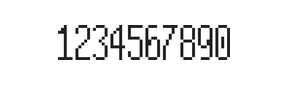 5×12数字点阵字体 ddN512AB0707