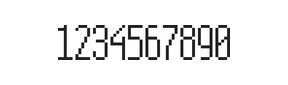 5×12数字点阵字体 ddN512AB0710