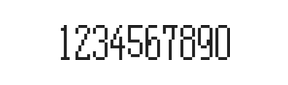 5×12数字点阵字体 ddN512AB0711