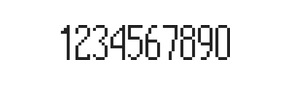 5×12数字点阵字体 ddN512AB0712