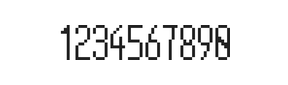 5×12数字点阵字体 ddN512AB0713