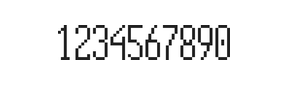 5×12数字点阵字体 ddN512AB0714