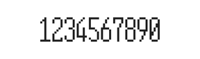 5×12数字点阵字体 ddN512AB0715
