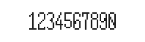 5×12数字点阵字体 ddN512AB0719