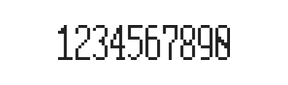 5×12数字点阵字体 ddN512AB0720
