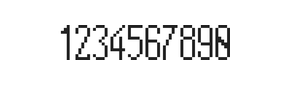 5×12数字点阵字体 ddN512AB0721