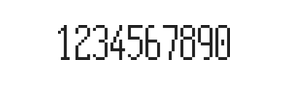 5×12数字点阵字体 ddN512AB0723