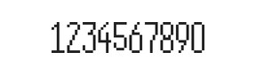 5×12数字点阵字体 ddN512AB0726