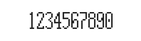 5×12数字点阵字体 ddN512AB0728