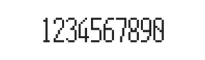 5×12数字点阵字体 ddN512AB0731
