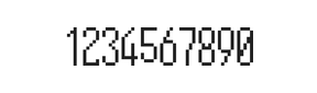 5×12数字点阵字体 ddN512AB0738
