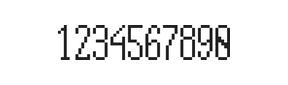 5×12数字点阵字体 ddN512AB0739