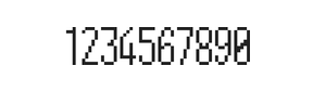 5×12数字点阵字体 ddN512AB0744