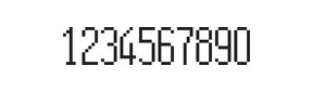 5×12数字点阵字体 ddN512AB0745