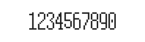 5×12数字点阵字体 ddN512AB0747