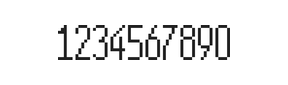 5×12数字点阵字体 ddN512AB0755