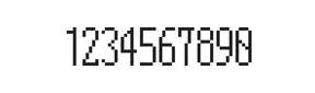 5×12数字点阵字体 ddN512AB0756