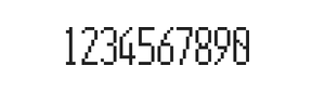 5×12数字点阵字体 ddN512AB0757
