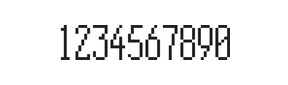 5×12数字点阵字体 ddN512AB0761