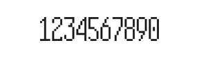 5×12数字点阵字体 ddN512AB0762