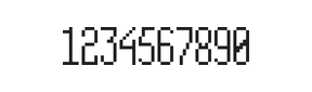 5×12数字点阵字体 ddN512AB0763
