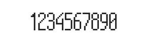 5×12数字点阵字体 ddN512AB0765
