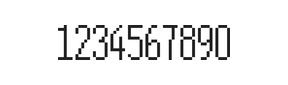 5×12数字点阵字体 ddN512AB0766