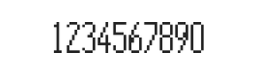 5×12数字点阵字体 ddN512AB0768