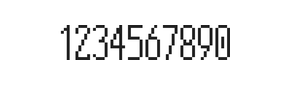 5×12数字点阵字体 ddN512AB0770
