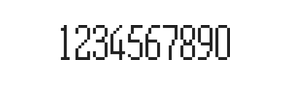 5×12数字点阵字体 ddN512AB0775