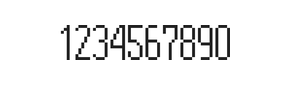 5×12数字点阵字体 ddN512AB0781