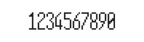 5×12数字点阵字体 ddN512AB0787
