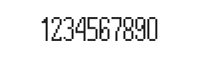 5×12数字点阵字体 ddN512AB0792