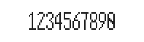 5×12数字点阵字体 ddN512AB0805